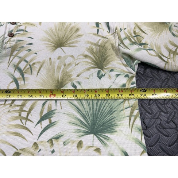 Tommy Bahama Shirt Adult Extra Large Button Up Beige Floral Hawaiian Camp Men's - Picture 11 of 12